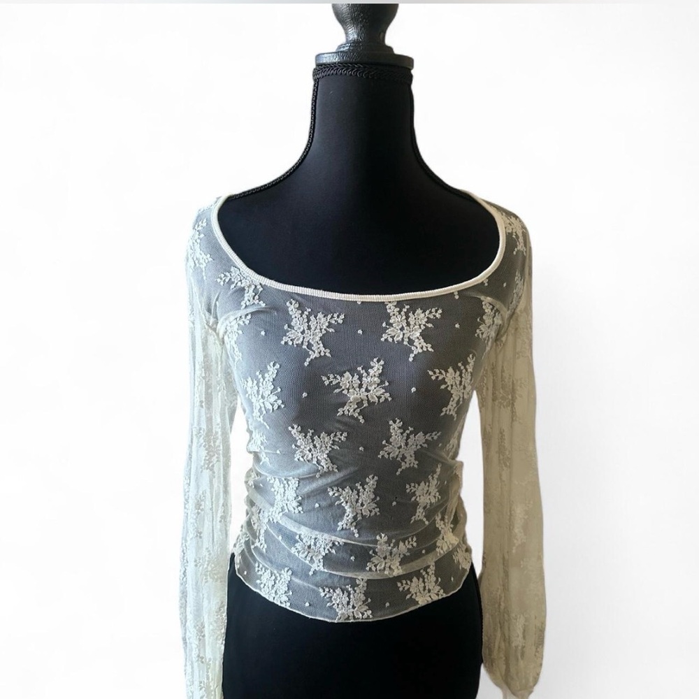 Free People Lace Women Top in Cream